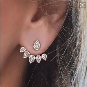 Crystal Golden 2 pc Earrings